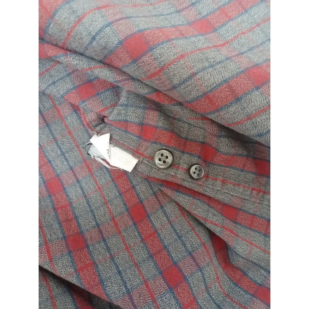 J. CREW Plaid Button Down Mens Large‎
